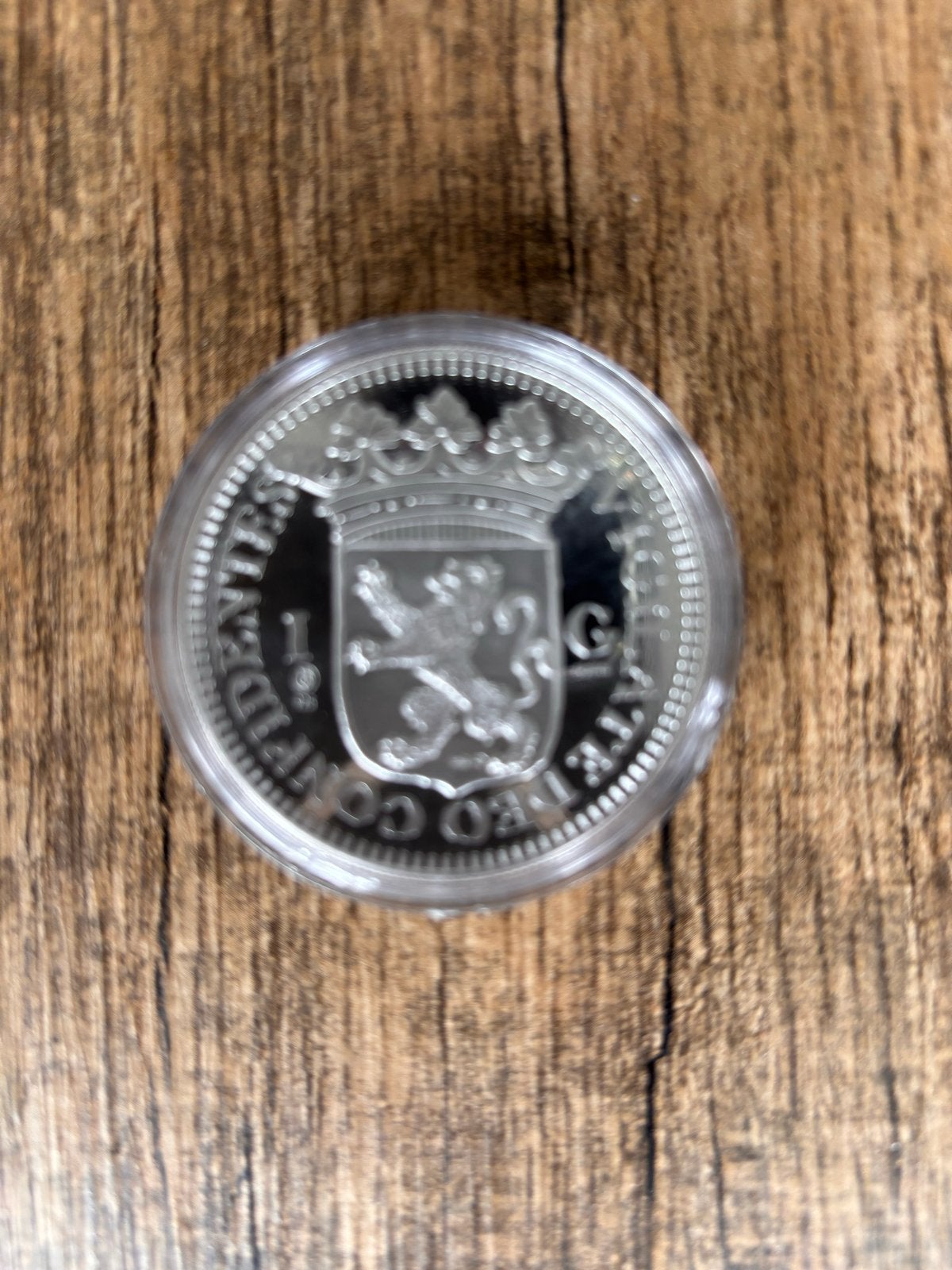 Replica Zilveren 1 Gulden 1680 - Certificaat van Echtheid, Postzegels en Munten, 1 gulden, Vóór koninkrijk, Zilver, Ophalen of Verzenden