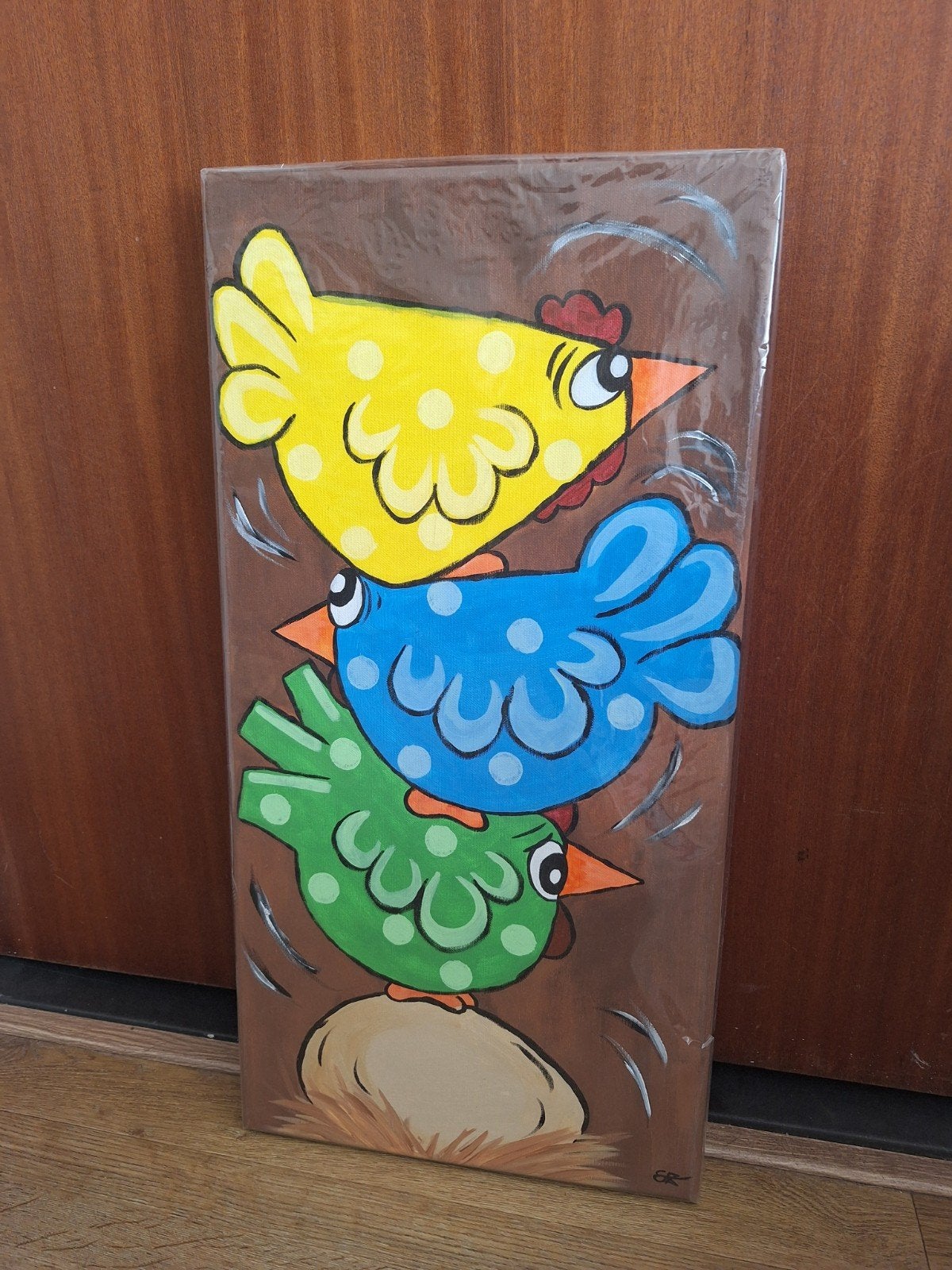 Schilderij kippen, Ophalen of Verzenden, Versiering