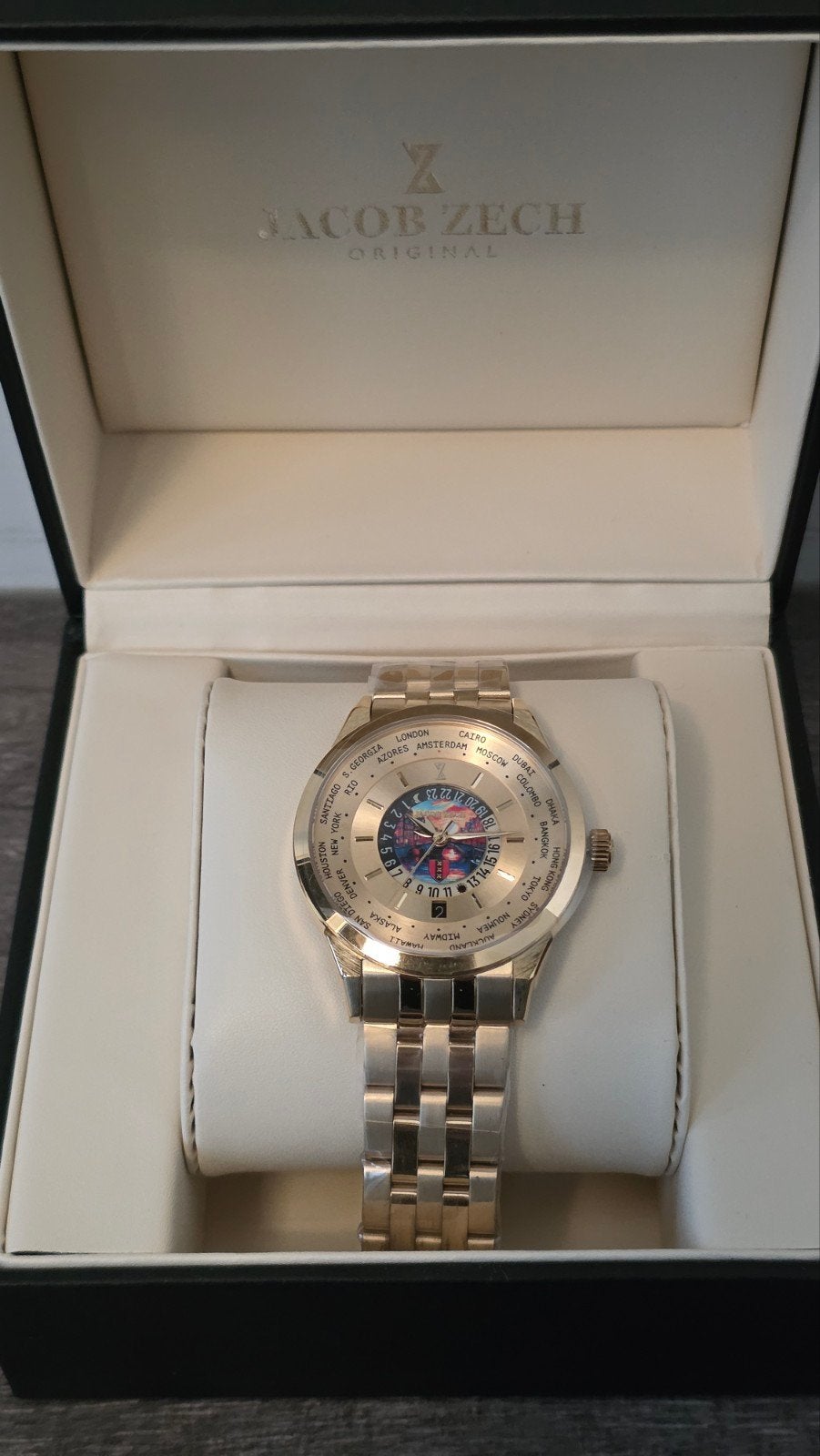 Jacob Zech herenhorloge – model Amsterdam (gloednieuw!), Overige merken, Staal, Staal, Polshorloge
