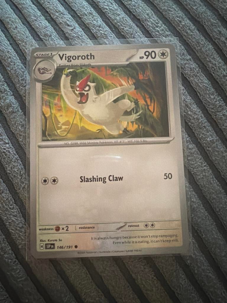 Vigoroth Pokémon Kaart 146/191 - Nieuwstaat, Ophalen of Verzenden, Zo goed als nieuw, Losse kaart