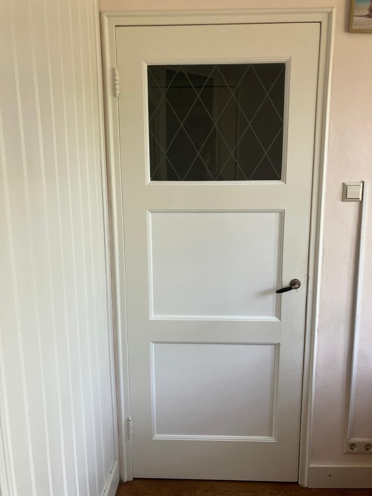 Klassieke oude jaren 30 paneeldeur 2st, Ophalen, Gebruikt, Binnendeur, Glas