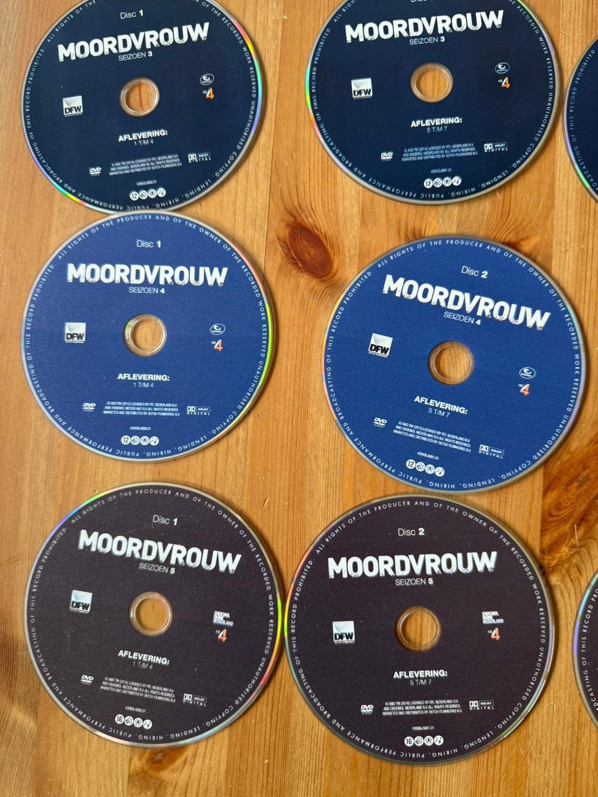 Moordvrouw orgineel Dvd seizoenen 1 2 3 4 5, Vanaf 12 jaar, Verzenden, Gebruikt