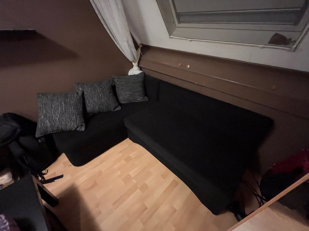Hoekbank- bed, Huis en Inrichting, Ophalen, Gebruikt, Hoekbank, Driepersoons
