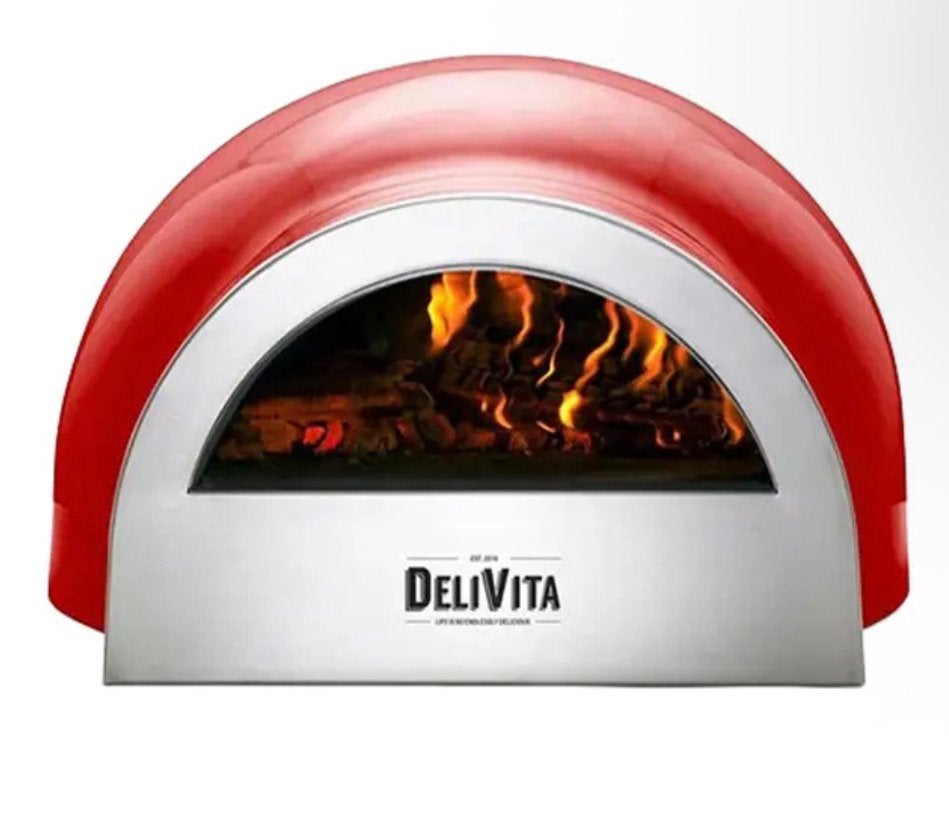 Delivita Wood Fired Pizza Oven – Chilli Red – Nieuw!, Ophalen of Verzenden, Zo goed als nieuw, Delivita