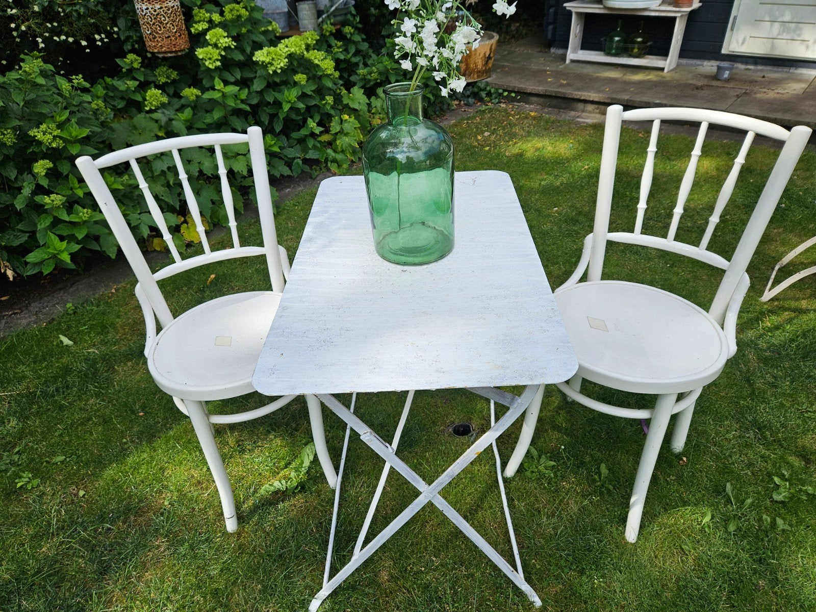 Set van 2 Franse bistro / terrasstoel, Tuin en Terras, Tuinsets en Loungesets, Ophalen, Overige materialen, Eettafel, 2 zitplaatsen