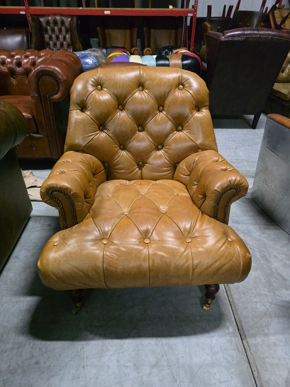 Chesterfield lazy Chesterfield fauteuil + BEZORGING GRATIS, Gebruikt, ., Chesterfield, Ophalen of Verzenden