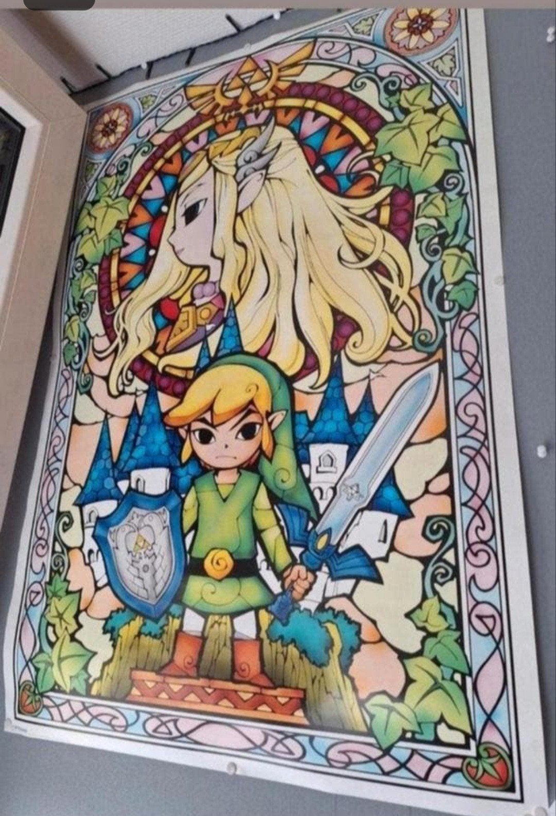 Zelda Wind Waker Poster - Link & Zelda, Verzamelen, Rechthoekig Staand, Ophalen of Verzenden, Zo goed als nieuw, A1 t/m A3