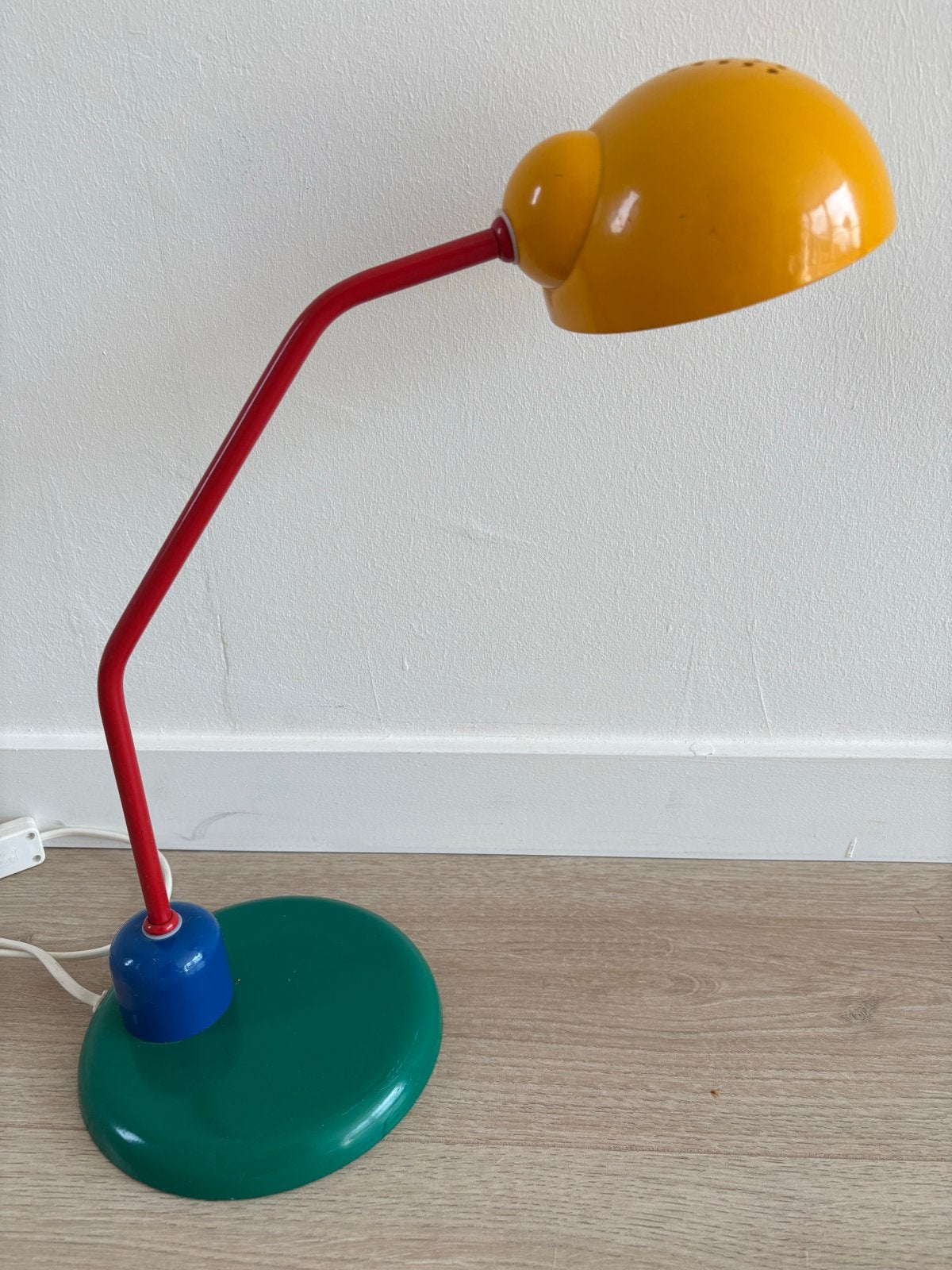 Vintage Bureaulamp - Memphis Stijl - Kleurrijk, Bureaulamp, Gebruikt, Vintage, Meerkleurig