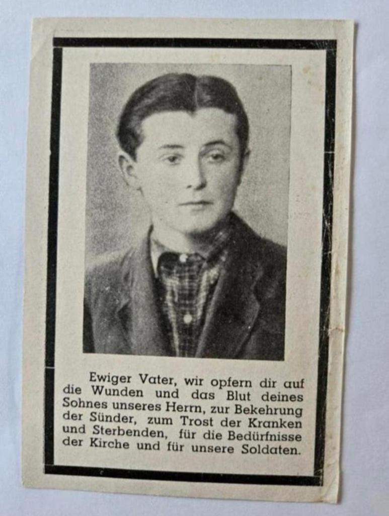 Duits WO2 Obersoldat Panzerjäger Stalingrad sterbebild WW2, Ophalen of Verzenden, Bidprentje