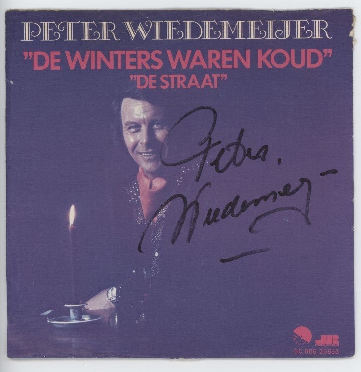 Single van Peter Wiedemeijer uit 1976 - MET Handtekening, Gebruikt, 7 inch, Ophalen of Verzenden, Levenslied of Smartlap