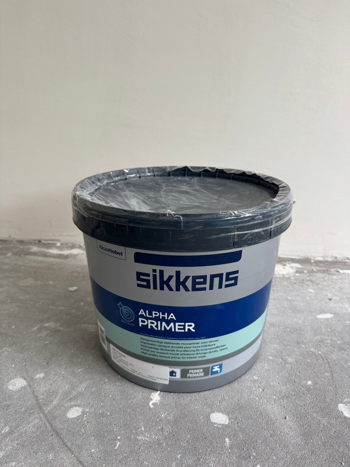 Sikkens Alpha Primer - 9010 - 10L, Ophalen, Wit, Nieuw, Verf