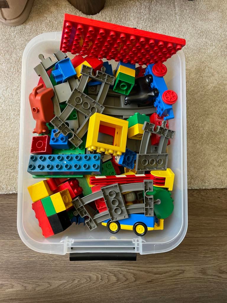Grote doos met diverse LEGO Duplo bouwstenen en onderdelen, Kinderen en Baby's, Speelgoed | Duplo en Lego, Ophalen, Gebruikt, Duplo