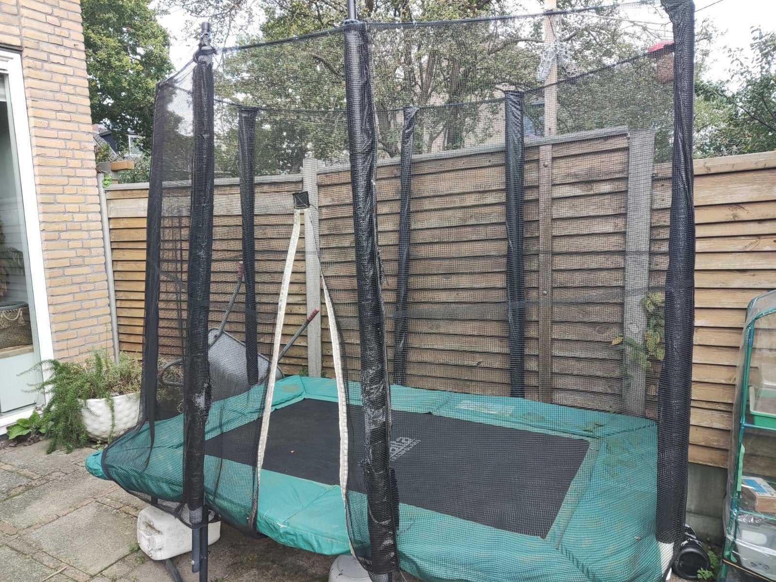 Salta trampoline 150x230 met veiligheidsnet, Ophalen, Gebruikt
