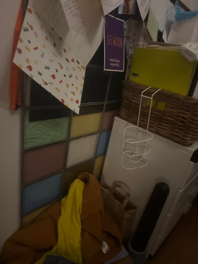 Authentiek Glas-in-lood Raam uit Klassieke Veenwoning, Gevelraam of Ruit, Gebruikt, Minder dan 80 cm, Glas in lood