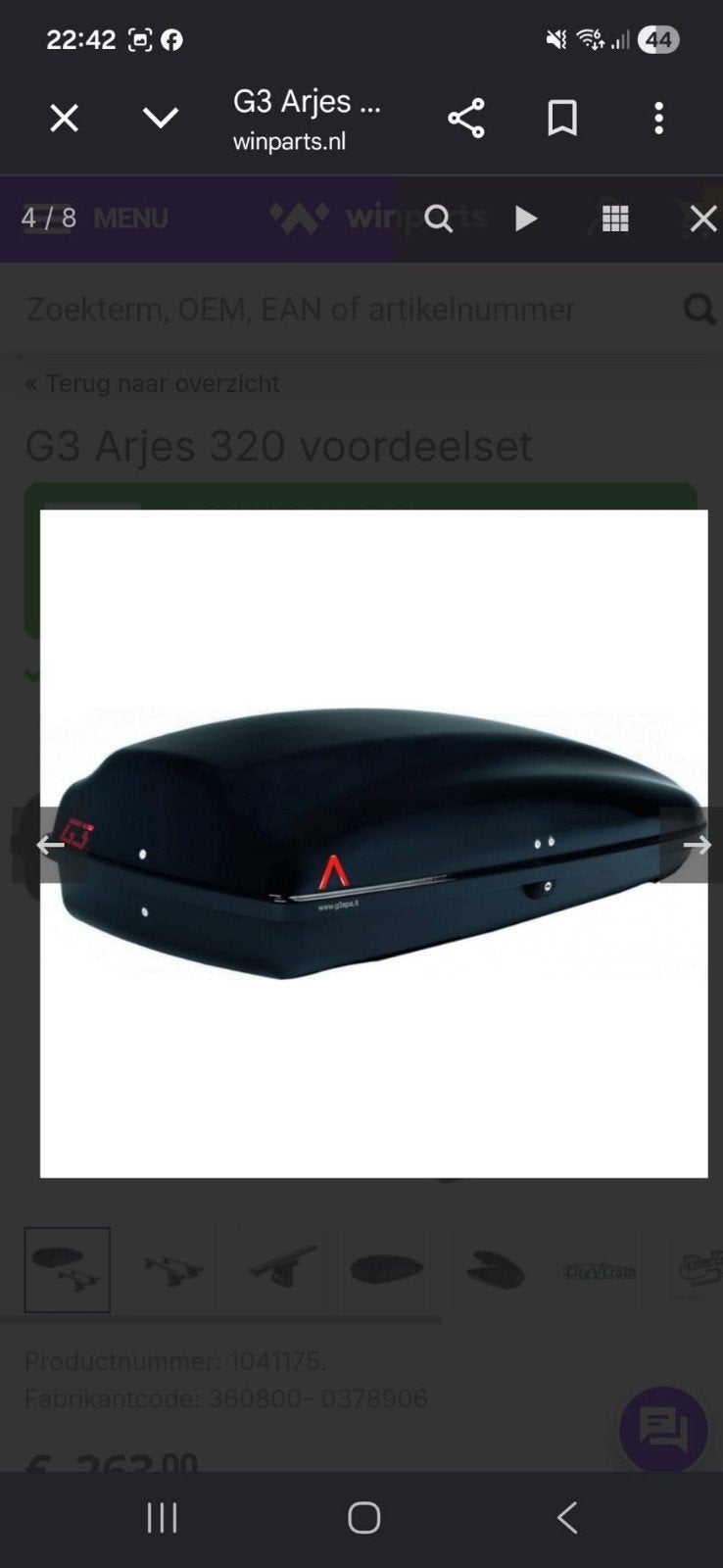 G3 Arjes 320 Dakkoffer - Compact en Ruim, Ophalen, Nieuw