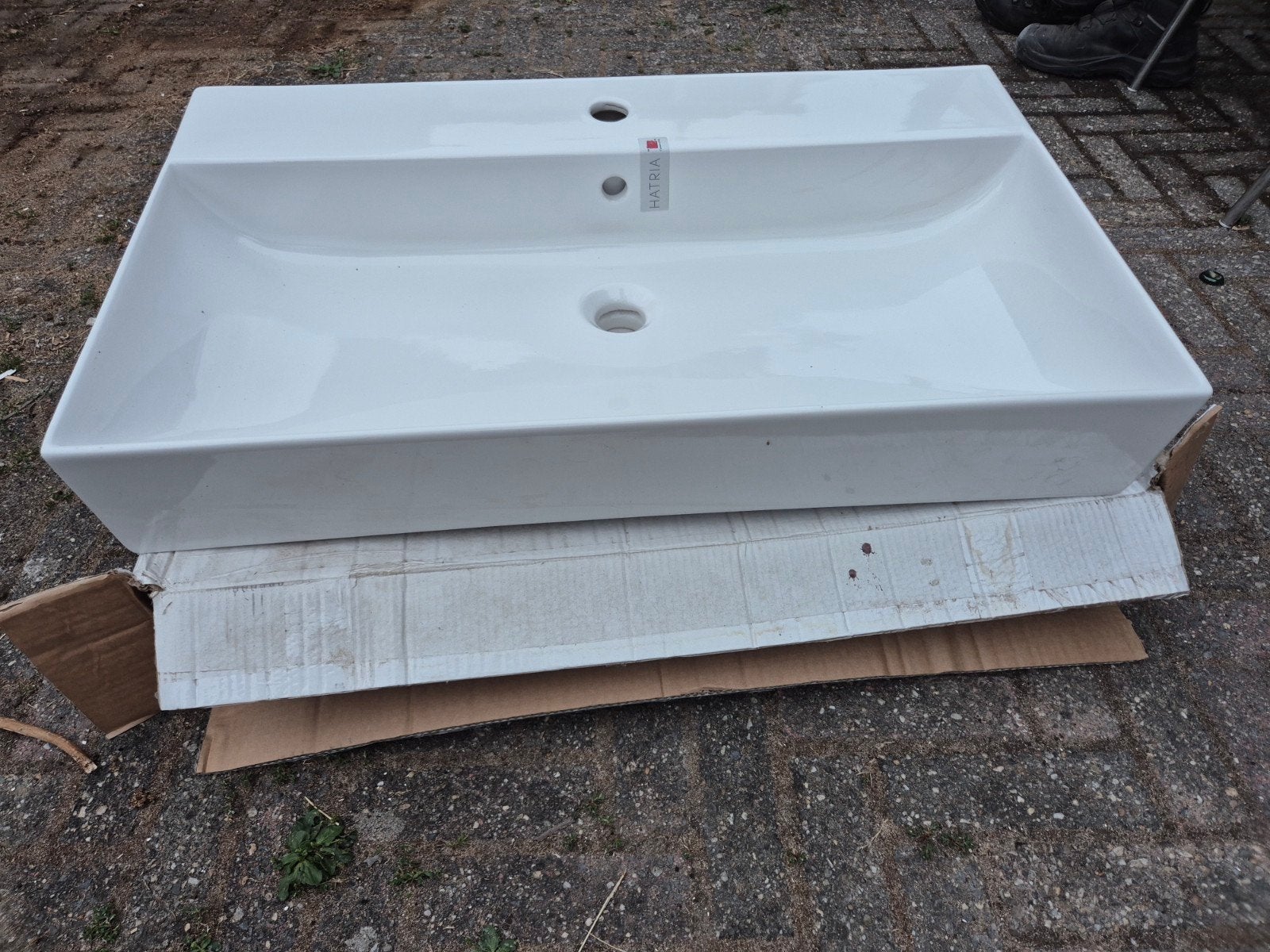 Hatria Bahia Wastafel 80x46,5 cm Wit - Nieuw in doos, Ophalen, Nieuw, Wastafel