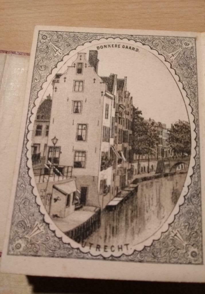 33  Utrecht Donkere Gaard  Litho  1875, Antiek en Kunst, Ophalen of Verzenden