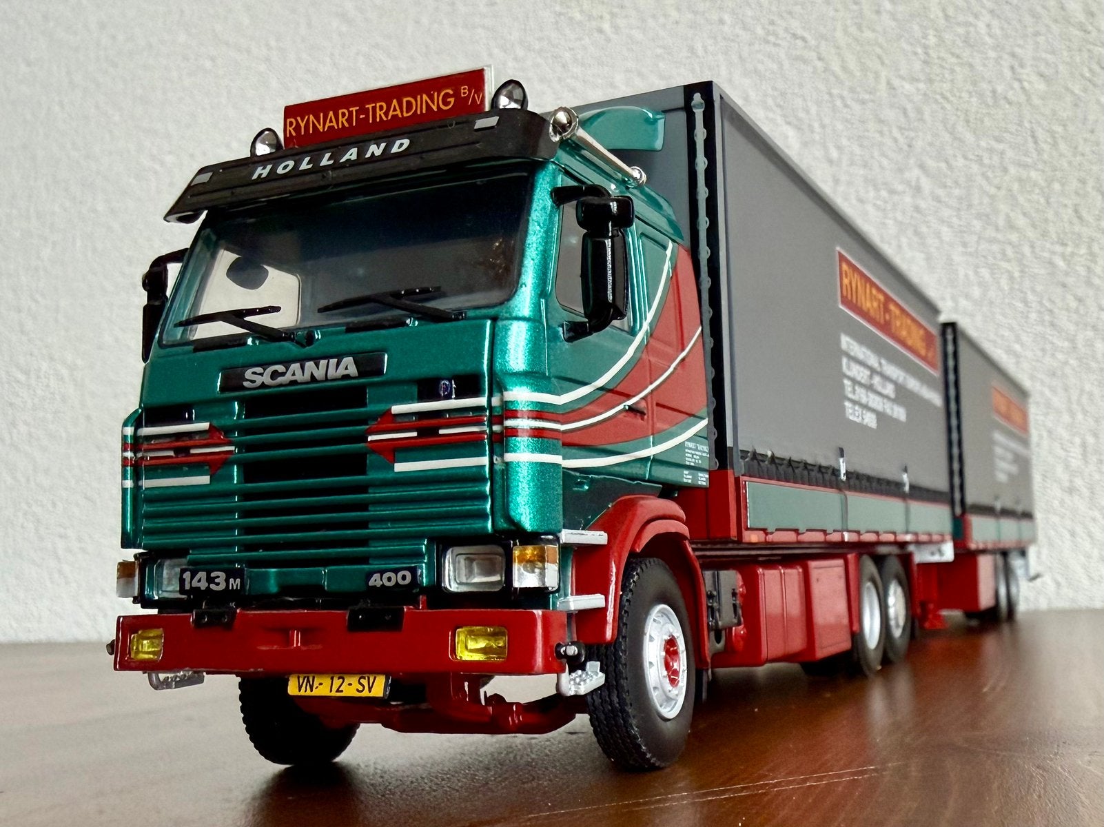 WSI Rynart Trading, Scania 143M,400 Wipkar combinatie, Hobby en Vrije tijd, Modelauto's | 1:50, Ophalen of Verzenden, Zo goed als nieuw