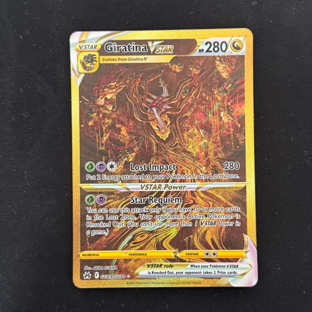 Giratina vstar gold gg69 (heel clean) pokemon, Ophalen of Verzenden, Zo goed als nieuw