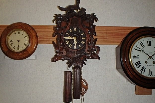 Duits schottenuhr koekoeks klok 1840, Ophalen of Verzenden