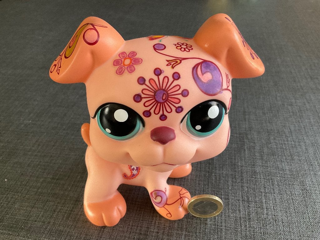 LPS Littlest Pet Shop Jumbo Big Large Orange Dog Figuur, Ophalen, Zo goed als nieuw