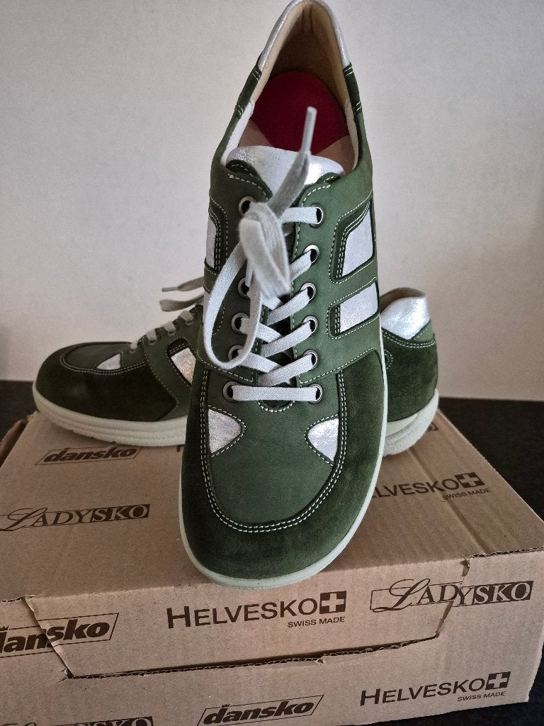 Intersko-Helvesko sneakers, olijfgroen mt. 41 brede voeten, Verzenden, Intersko - Helvesko, Groen, Sneakers of Gympen