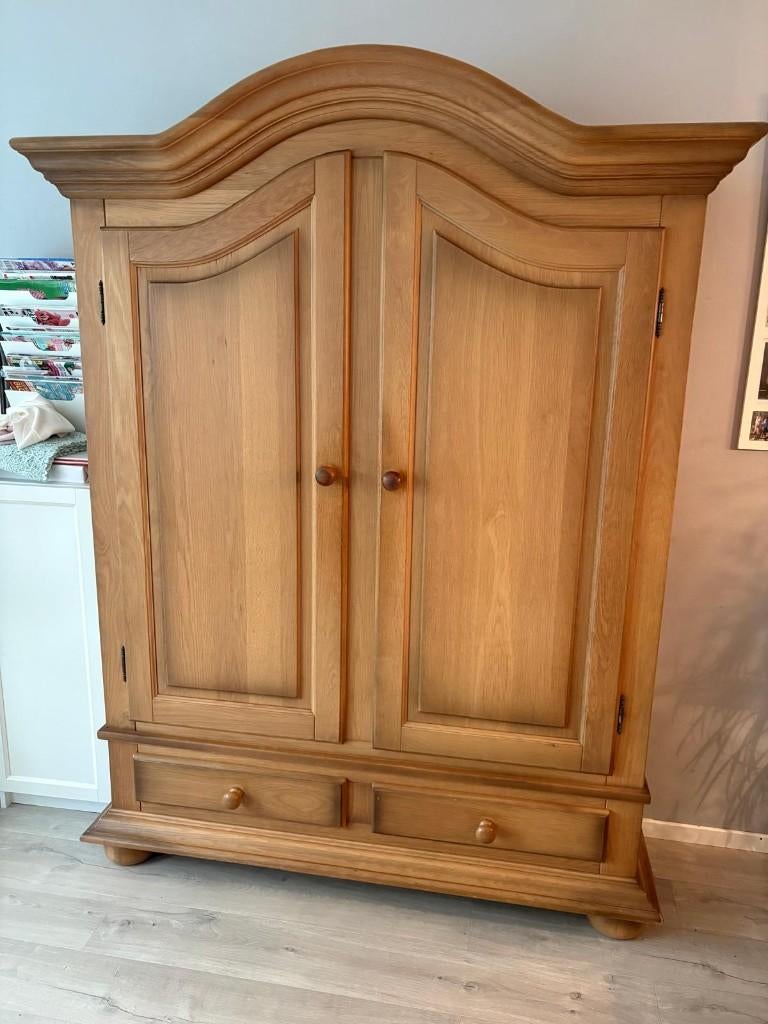 Gratis massief licht eiken kast, Ophalen, Met deur(en), 200 cm of meer, 150 tot 200 cm