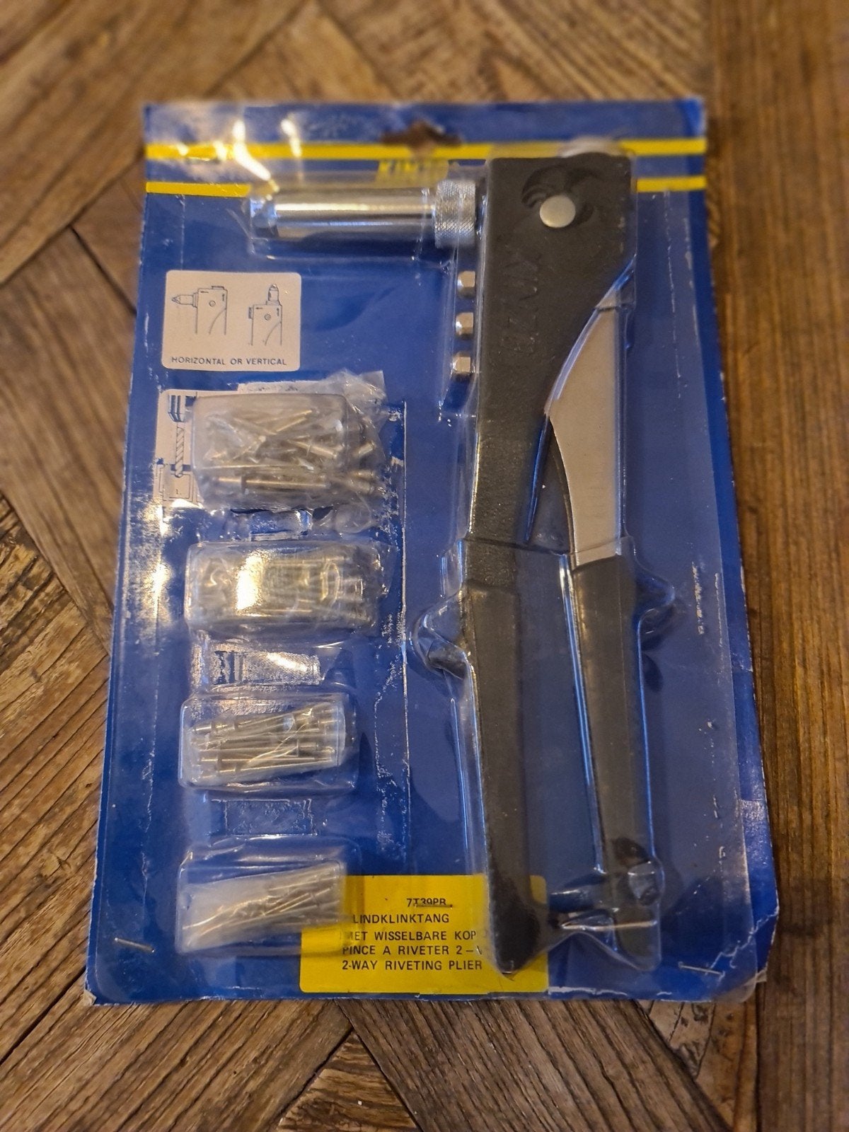 2-weg blindklinktang met verwisselbare koppen nieuw, Doe-het-zelf en Verbouw, Gereedschap | Handgereedschap, Ophalen of Verzenden