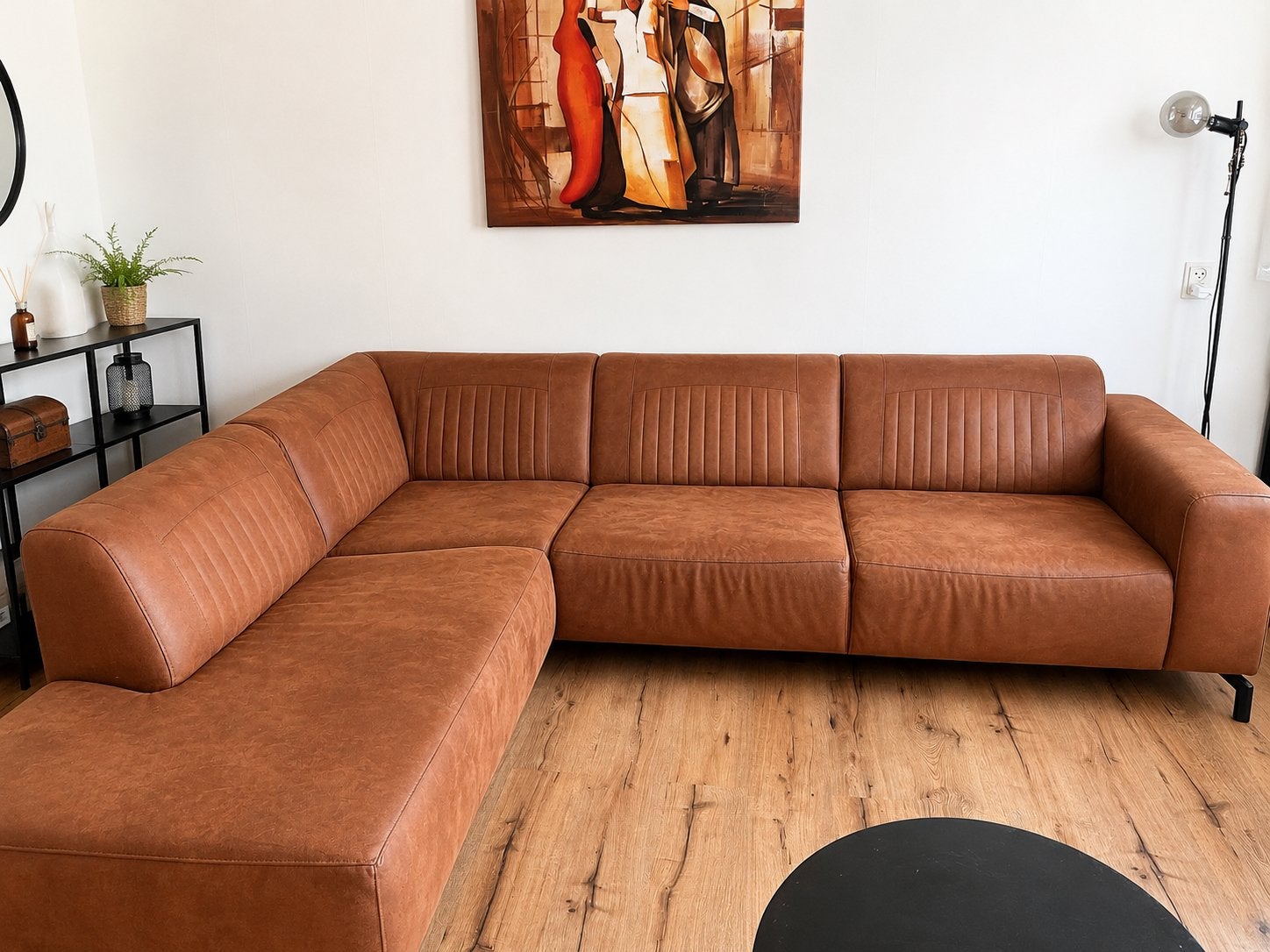 Comfortabele hoekbank, nog een ronde mee!, Huis en Inrichting, Gebruikt, 100 tot 125 cm, Hoekbank, 300 cm of meer