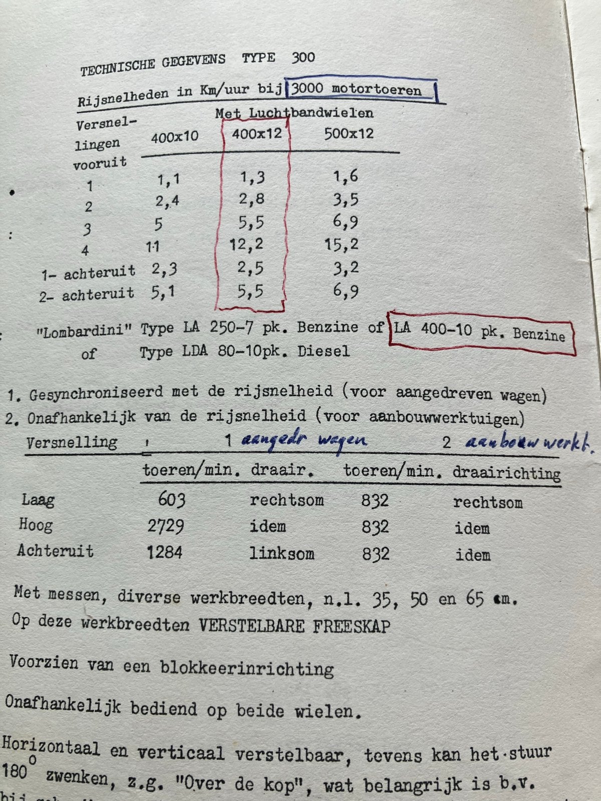 Beukel-Bertolini Freesmachine Type 300 met Lombardini motor, Ophalen, Grondbewerking