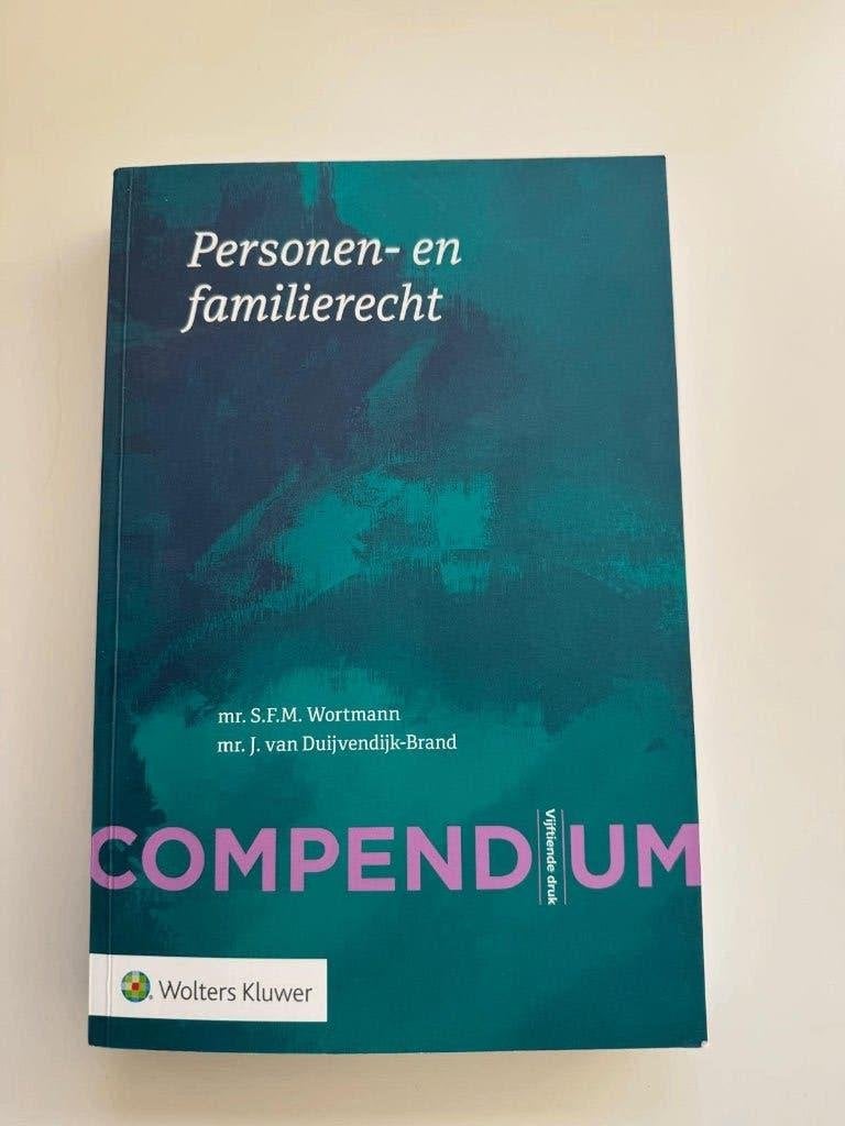 Compendium Personen- en familierecht - vijftiende druk, Boeken, Mr. S.F.M. Wortmann, mr. J. van Duijvendijk-Brand, Zo goed als nieuw