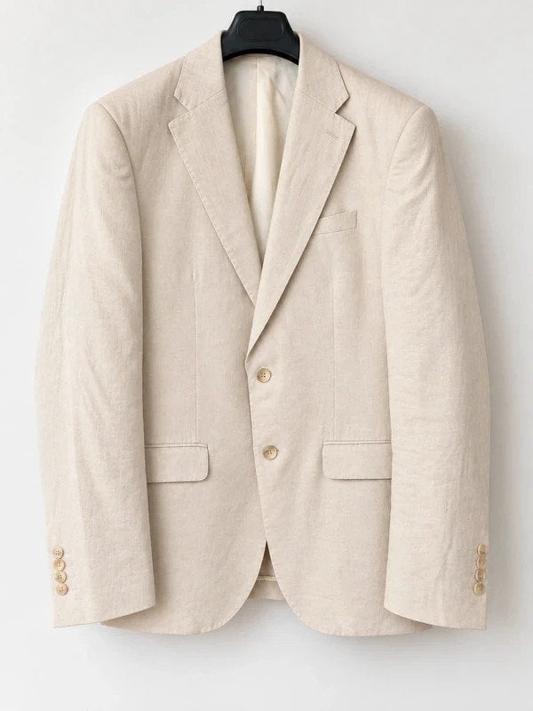 elegante Linnen blazer beige 48 M, Maat 48/50 (M), Beige, Ophalen of Verzenden, Sottotono