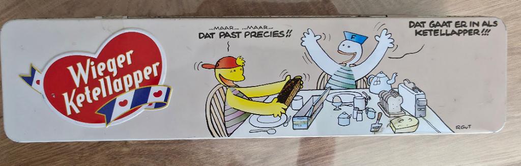 Wieger Ketellapper Fokke&Sukke, Verzamelen, Blikken, Ophalen of Verzenden, Gebruikt, Overige, Overige merken