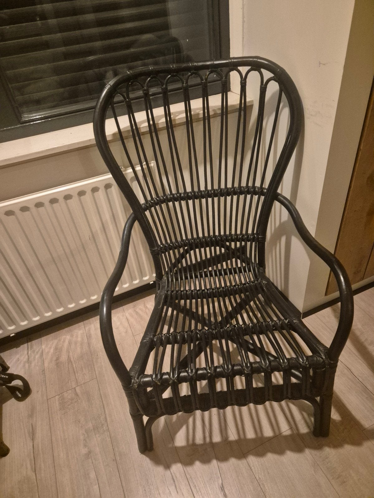 rotan stoel zwart, Ophalen, Zo goed als nieuw, Zwart, Eén