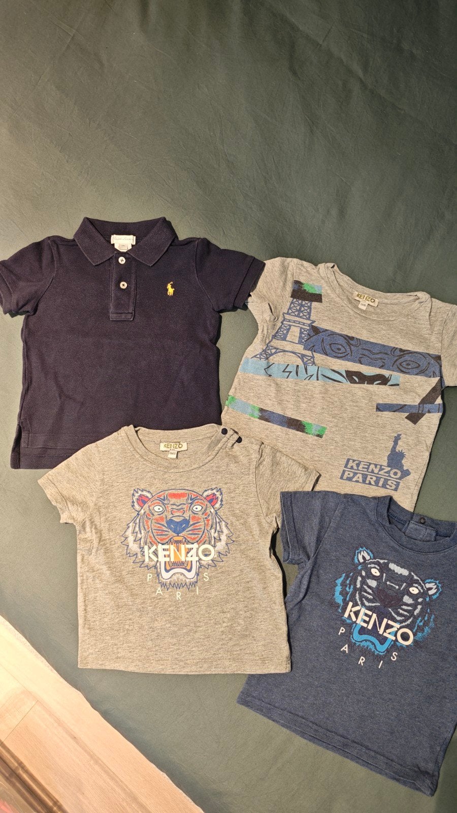 Bundel t-shirts Ralph Lauren & Kenzo maat 80 / 1 jaar, zgan, Ophalen of Verzenden, Zo goed als nieuw, Maat 80