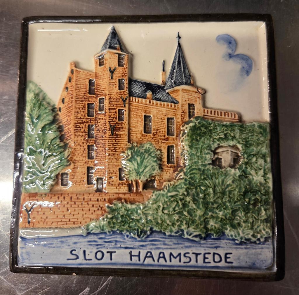 Tegel Slot Haamstede G. N. Klinkenberg Zeist 10x10 cm, Ophalen of Verzenden