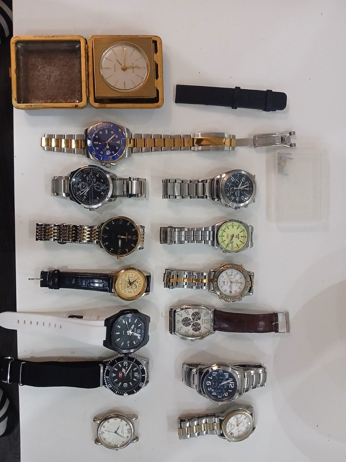 Diverse horloges - Polshorloges en zakhorloge, Overige merken, Staal, Gebruikt, Staal