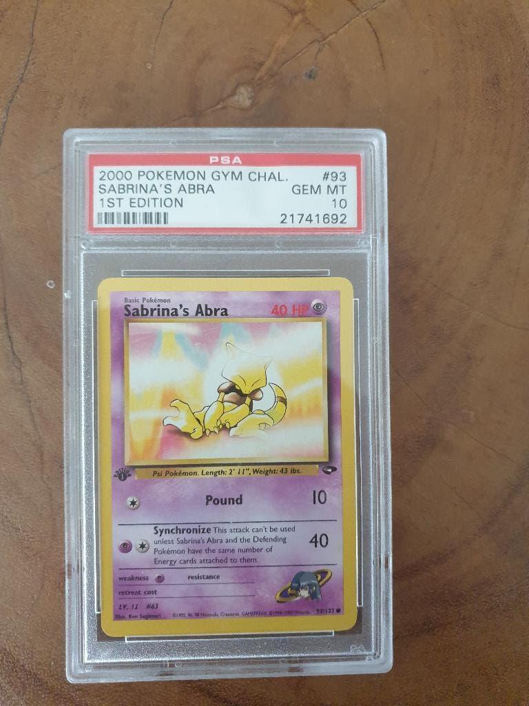 Sabrina´s Abra 1st edition 93 Gym Challenge uit 2000 PSA 10, Ophalen of Verzenden, Nieuw, Losse kaart