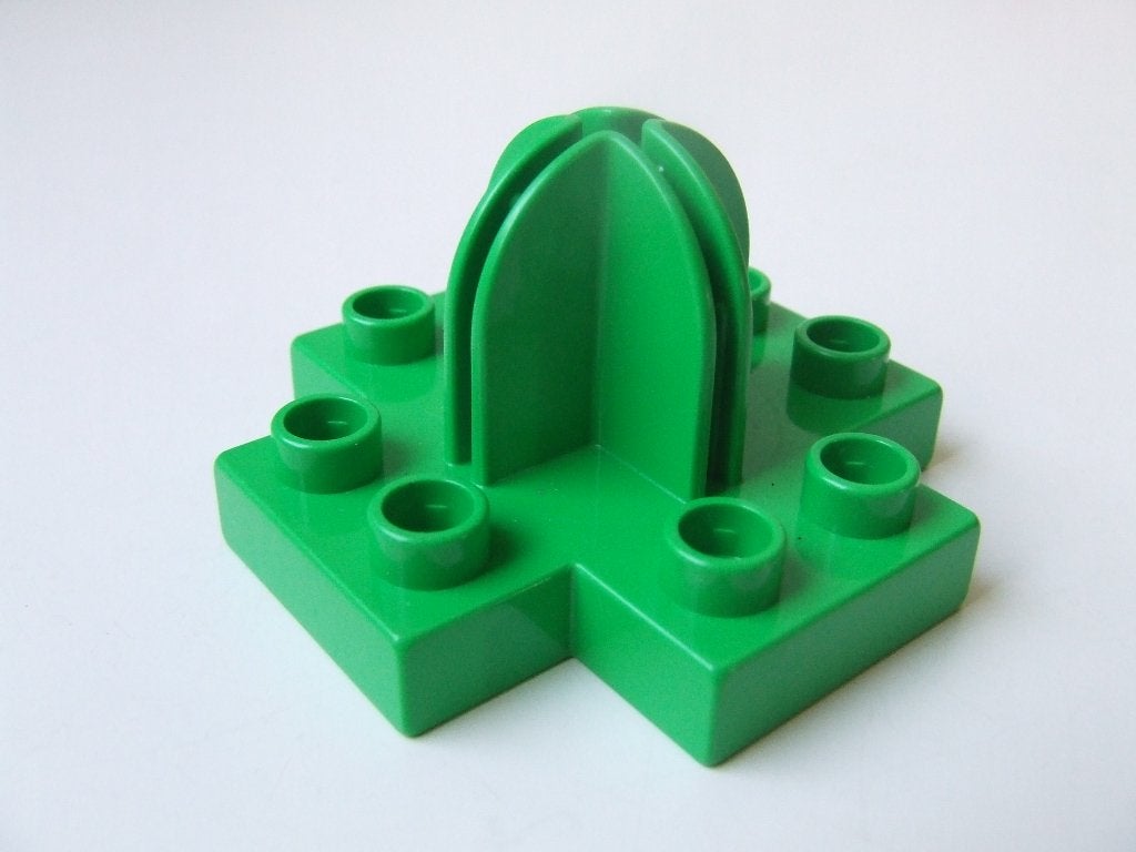Lichtgroene Duplo plaat 4 x 4 met kruisvormige sleuven, Ophalen of Verzenden, Zo goed als nieuw, Accessoire, Duplo