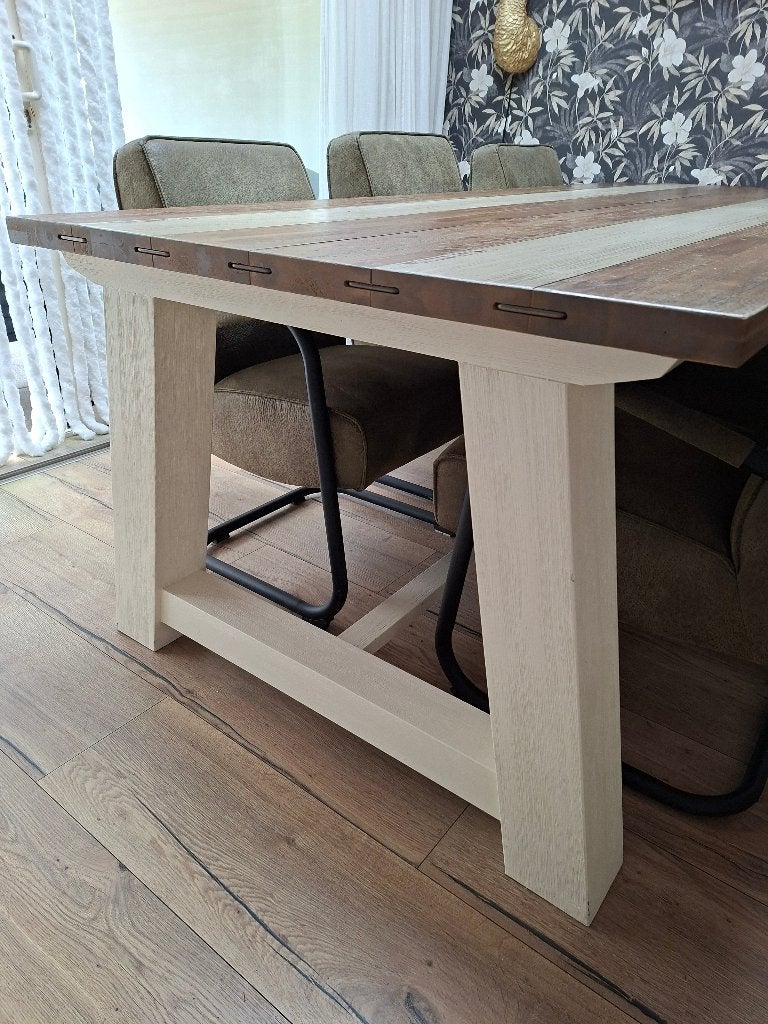 Eetkamer tafel, Ophalen, Gebruikt, 200 cm of meer, 50 tot 100 cm