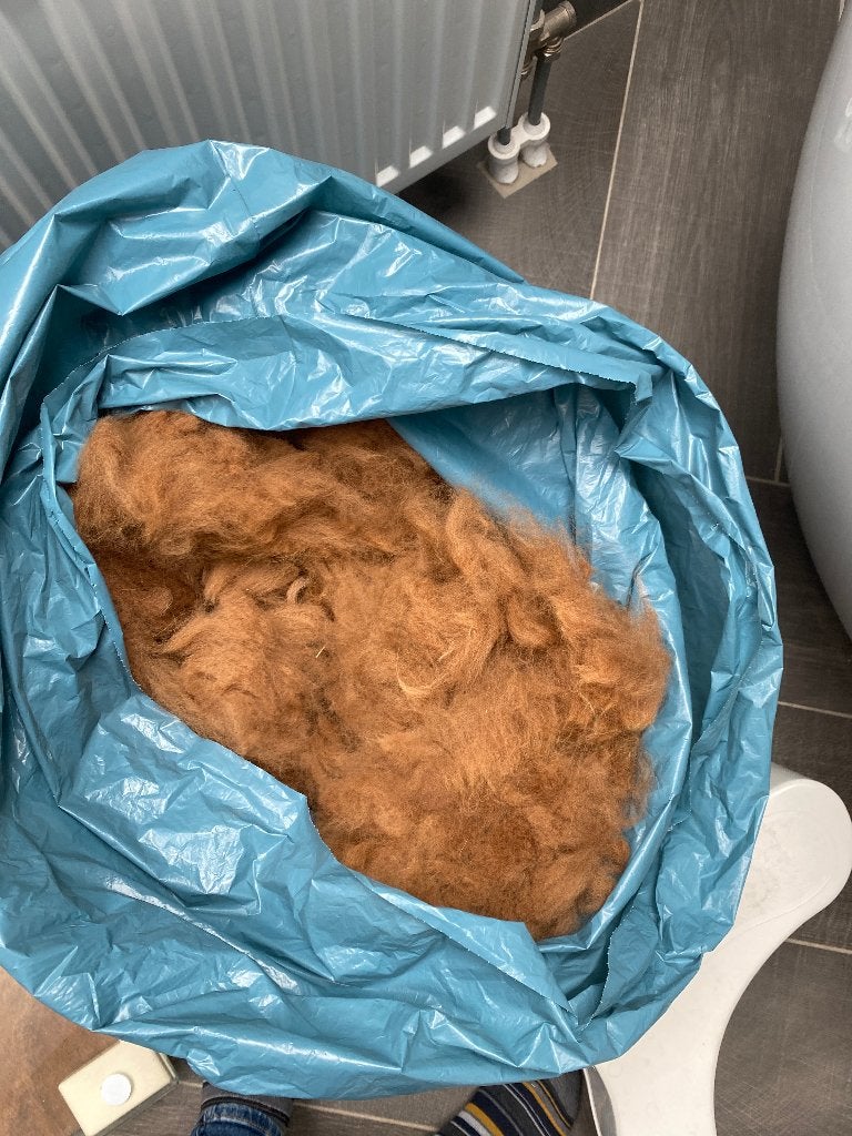 Alpaca Wol van June, de wol is van dit jaar, Ophalen of Verzenden, Zo goed als nieuw, Spinwol