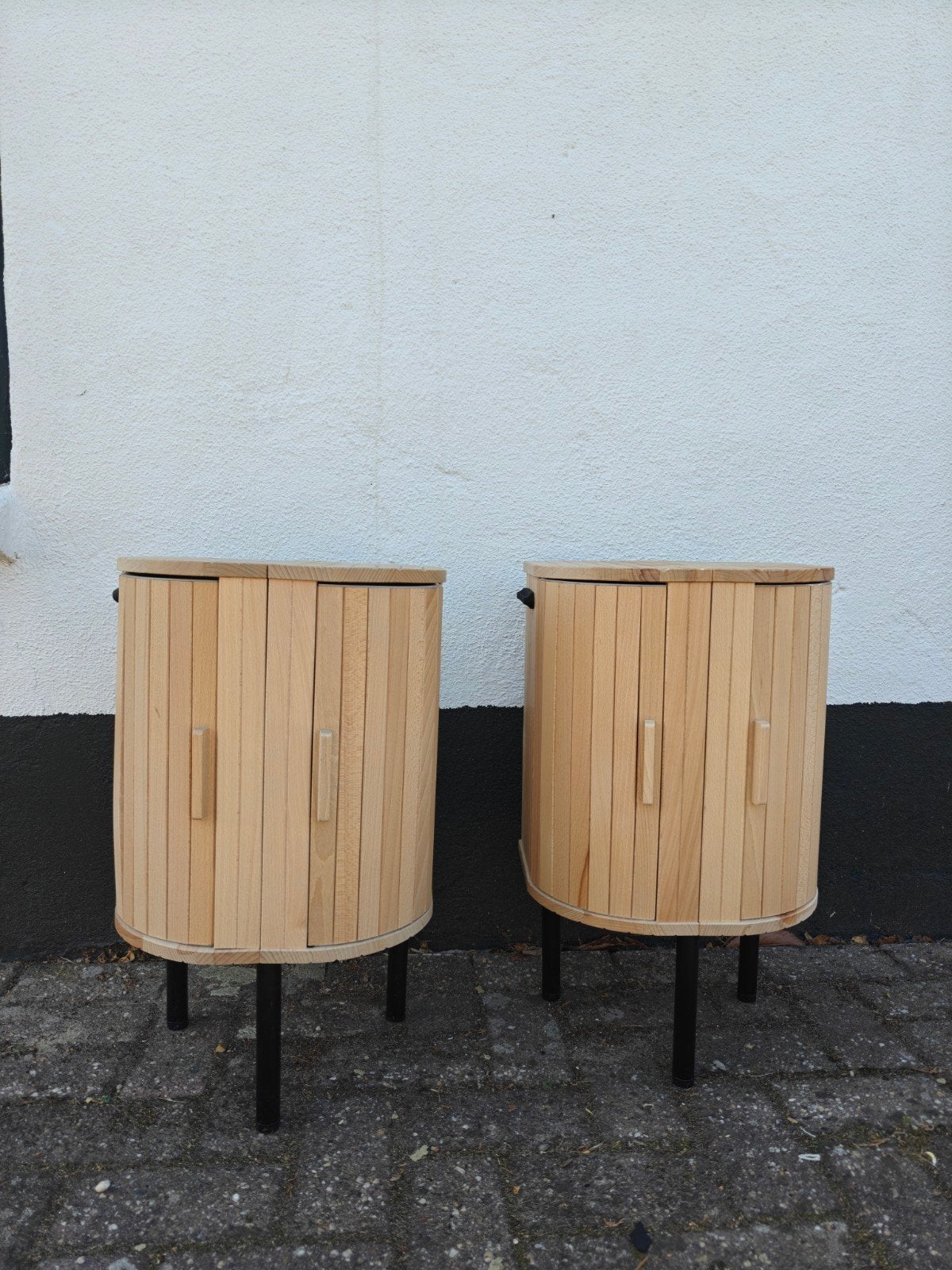 Houten nachtkastjes (2 stuks), Huis en Inrichting, Ophalen, Zo goed als nieuw