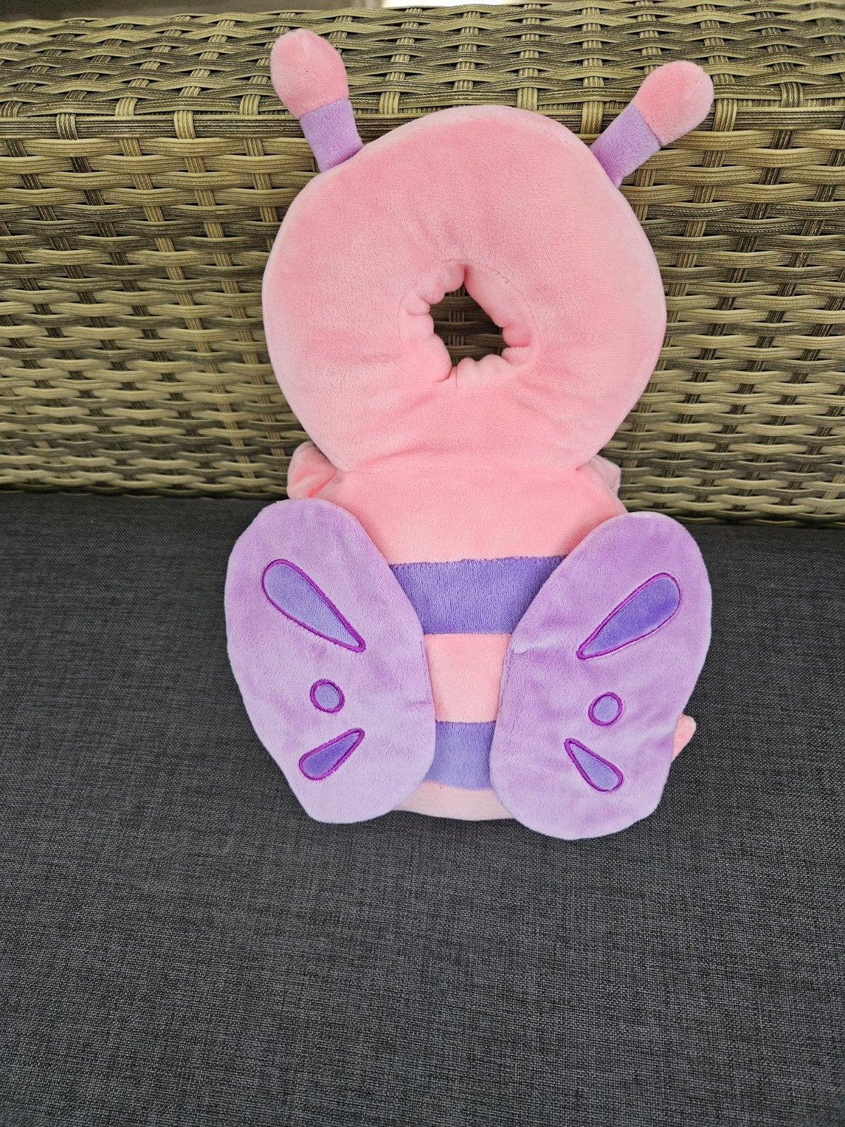 Roze/paarse baby hoofdbeschermer rugzakje, Ophalen of Verzenden, Zo goed als nieuw, Meerkleurig, Overige typen