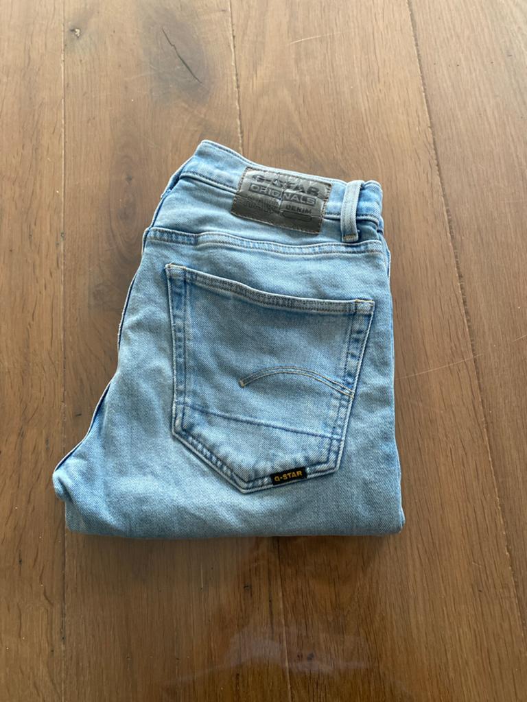 G-Star Raw 3301 Slim Jeans W28 L32, Ophalen of Verzenden, Zo goed als nieuw, Blauw, Overige jeansmaten