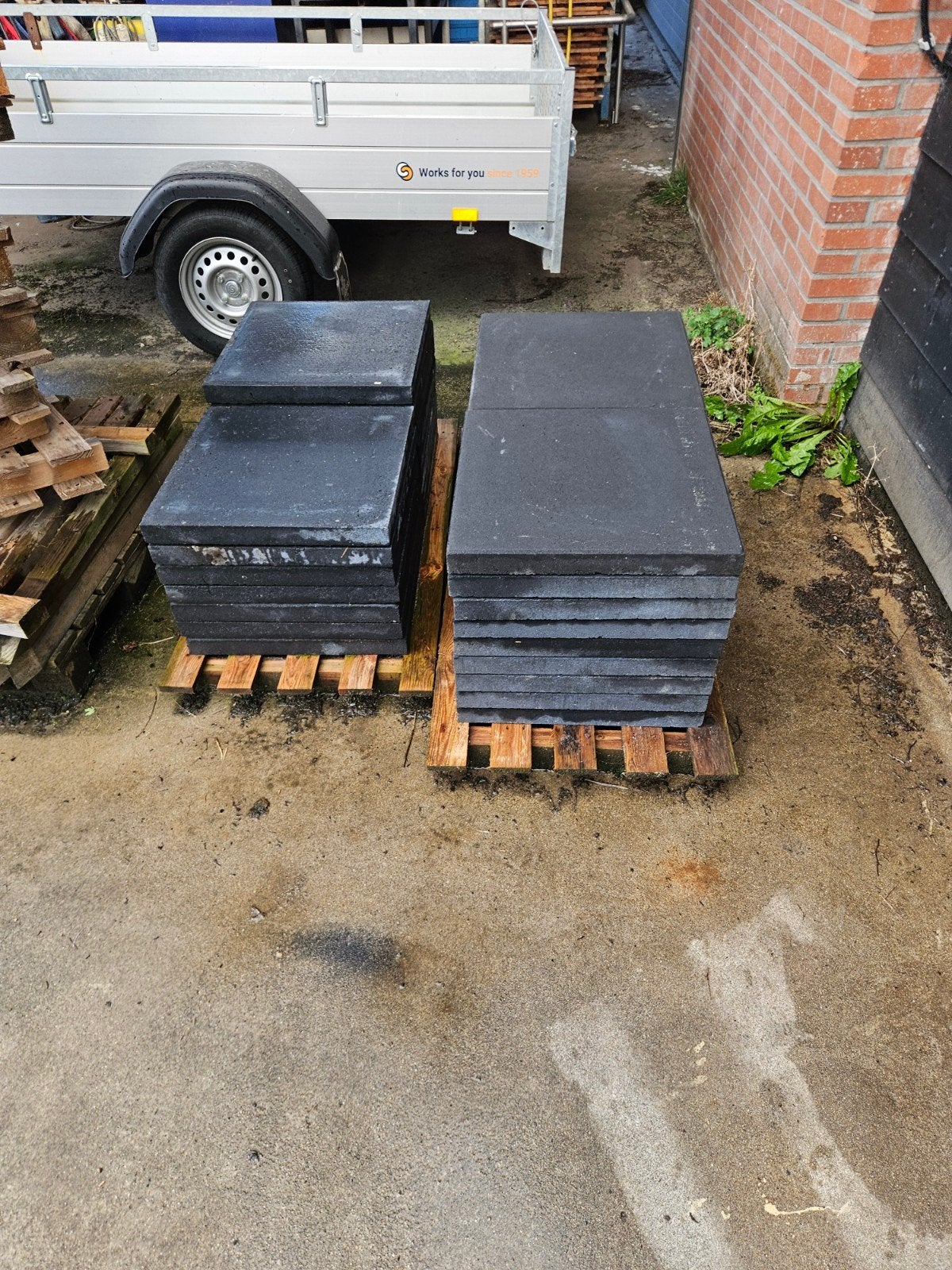 beton tegels 50x50 antraciet, Tuin en Terras, Ophalen, Beton, 5 tot 10 m², Terrastegels