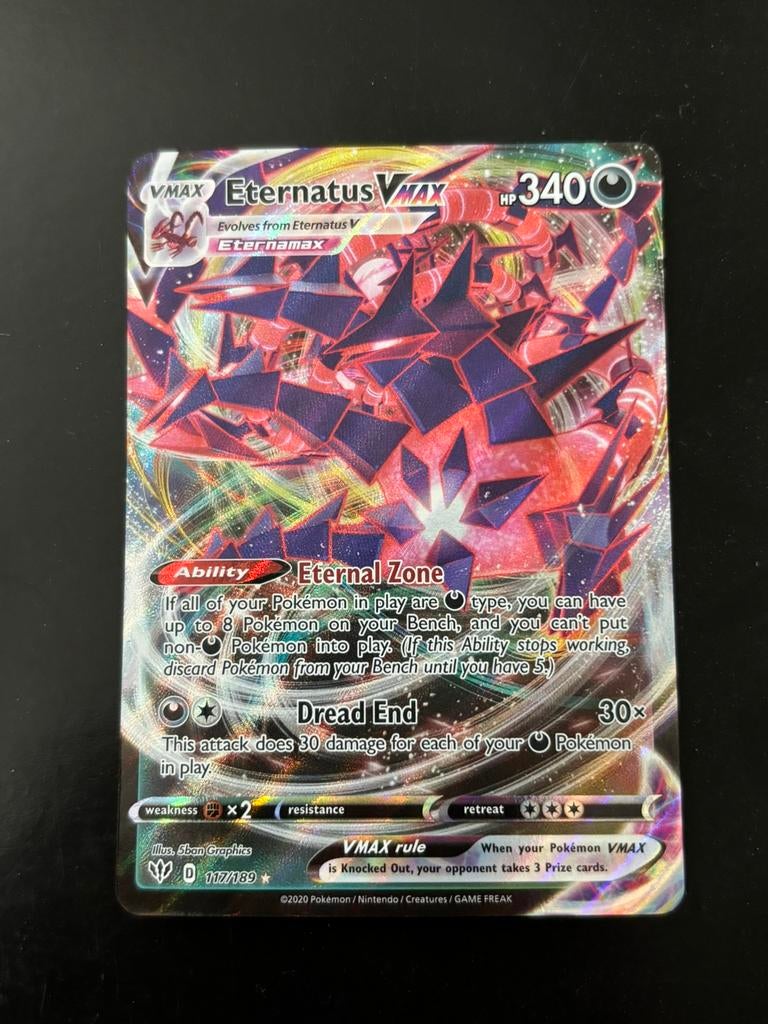 Eternarus Vmax 117 Darkness Ablaze, Ophalen of Verzenden, Zo goed als nieuw