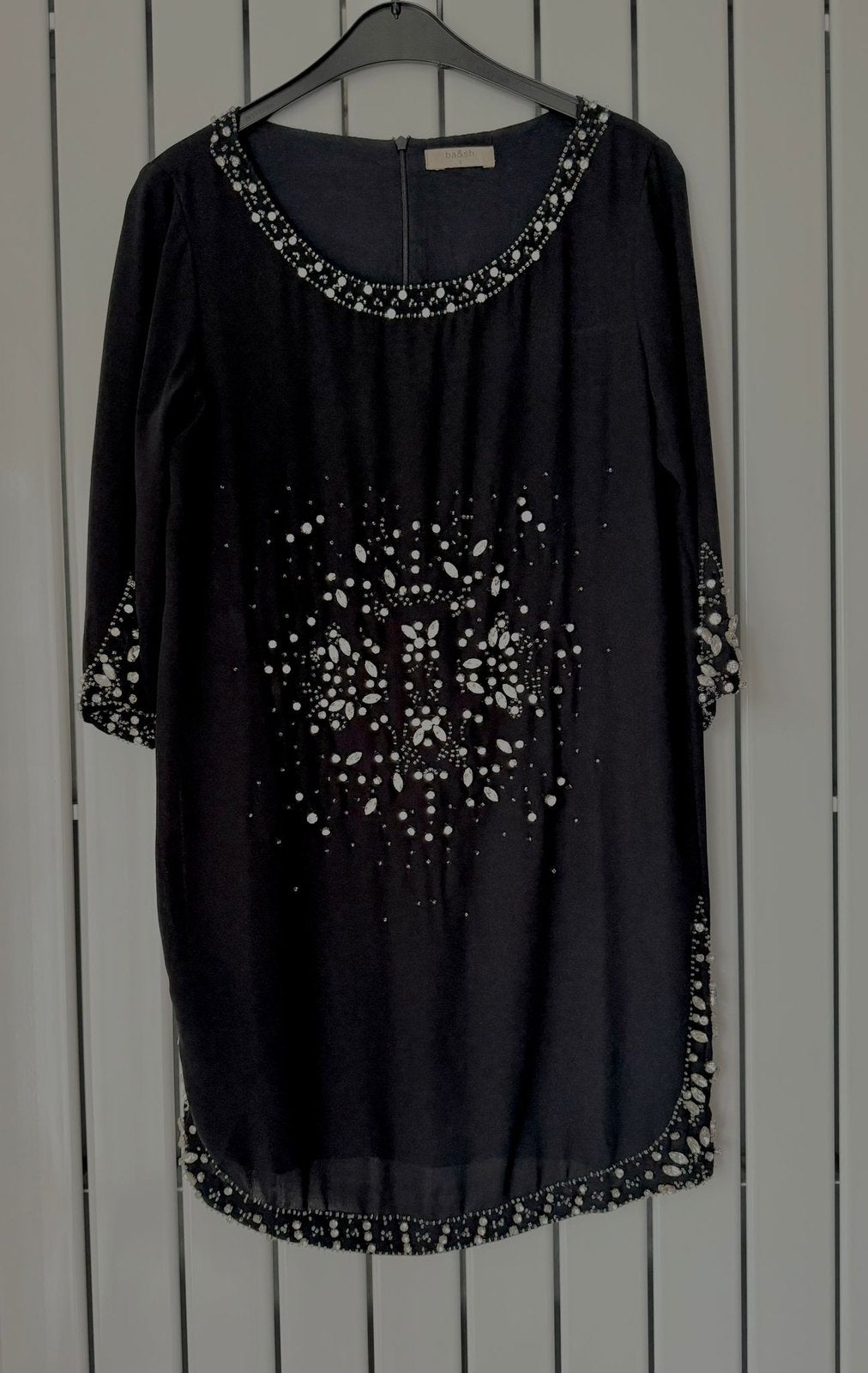 BA&SH • Unieke Strass tuniek blouse Jurk - S, Kleding | Dames, Jurken, Zwart, Ophalen of Verzenden, Zo goed als nieuw, Maat 36 (S)