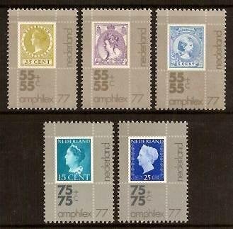 Nederland NVPH nr 1098/02 postfris Amphilex 1976, Ophalen of Verzenden, Na 1940, Postfris