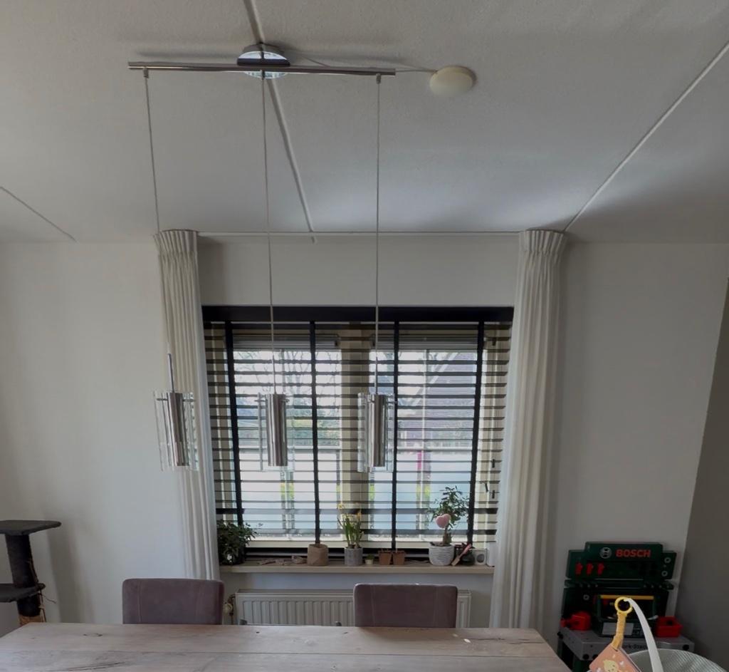 Eetkamer lamp, Ophalen, Gebruikt, Glas, Minder dan 50 cm