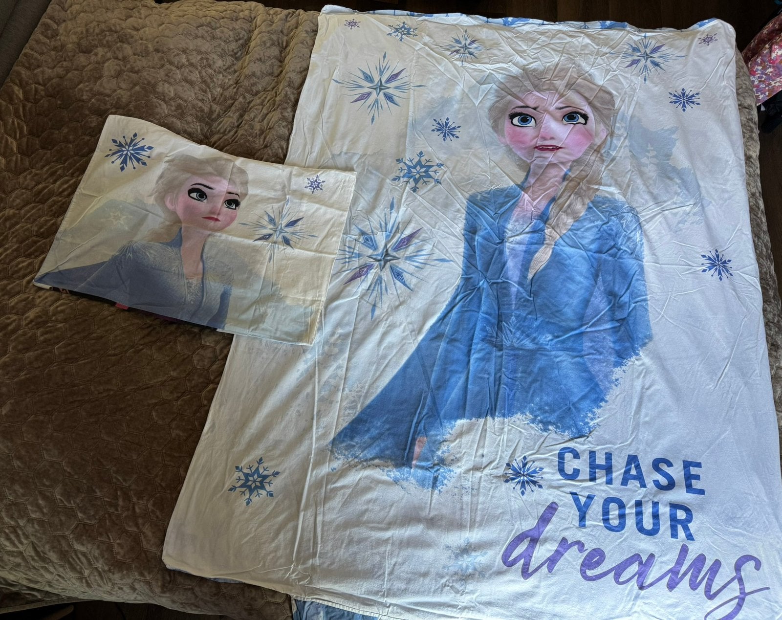 Frozen kinderdekbedovertrek 1 persoons, Ophalen of Verzenden, Zo goed als nieuw, Meisje, Dekbedovertrek